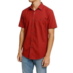 For Him London Cranberry Short Sleeve Shirt M NWT